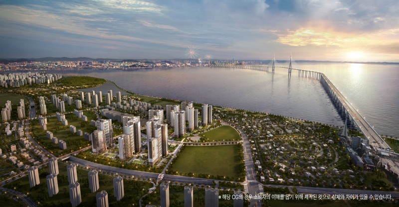 영종국제도시 신일 비아프 크레스트 항공조감도.