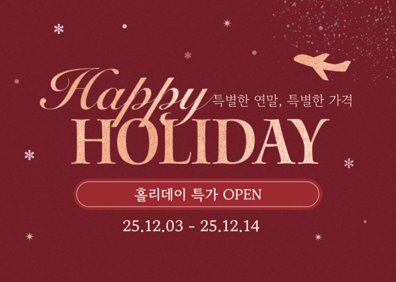 티웨이항공, ‘해피 홀리데이’ 연말 특가 프로모션 진행
