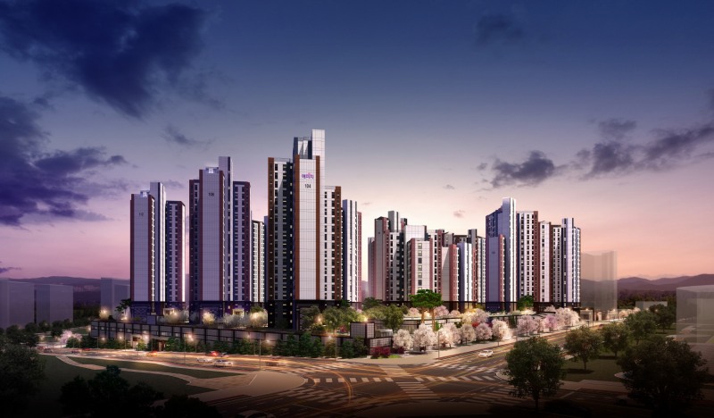 이천 중리 B3블록 금성백조 예미지 야경투시도