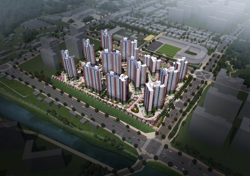 이천 중리 B3블록 금성백조 예미지 조감도.(사진=금성백조)