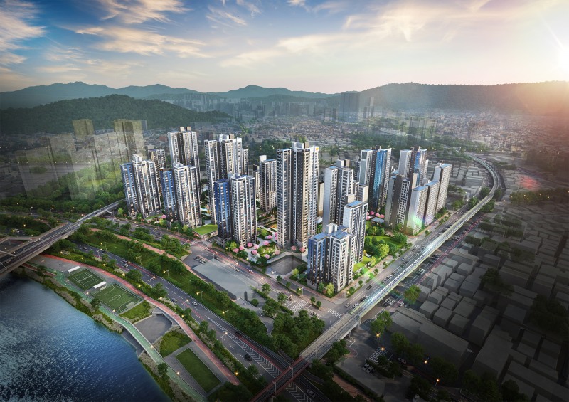 중화동 329-38 일대 모아타운 통합 조감도. (사진=DL건설)