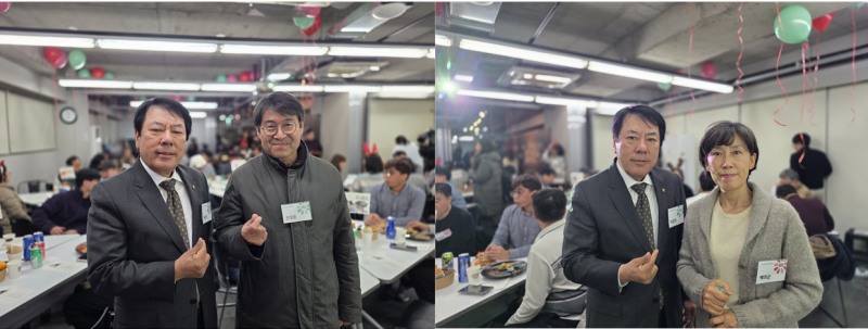 박준희 회장(사진왼쪽)이 진영종 참여연대 공동대표, 백미순 참여연대 공동대표와 기념촬영을 하고 있다.(사진제공=아이넷방송)