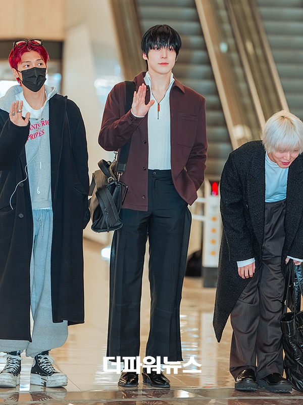 에이티즈 윤호, 김포국제공항 출국