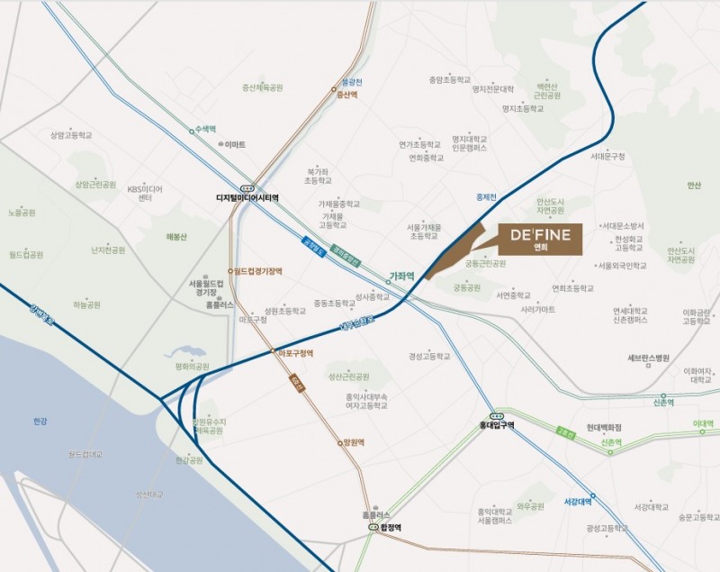 드파인 연희 지역도.(사진=SK에코플랜트)