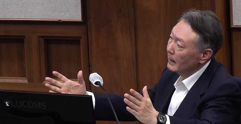 재판 출석한 윤석열 전 대통령(사진=연합뉴스)