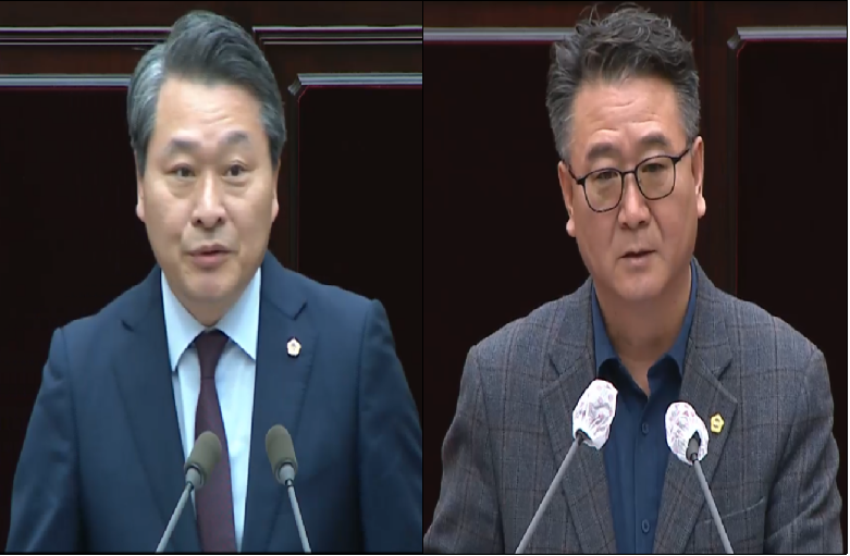 좌측 김유곤 인천시의원 우측 이순학 인천시의원