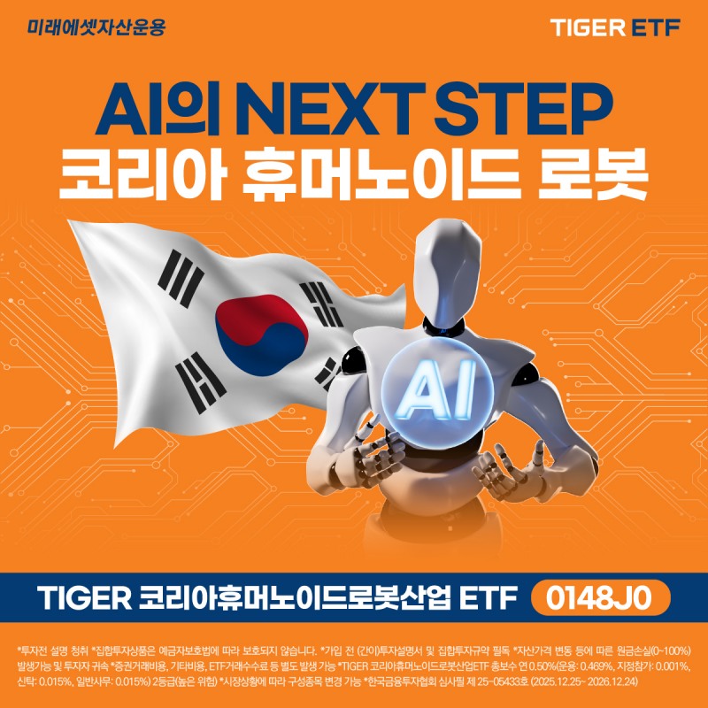 미래에셋운용 ‘TIGER 코리아휴머노이드로봇산업 ETF’ 상장