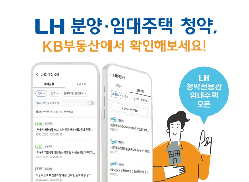 LH 청약플러스 KB부동산 연계 인포그래픽