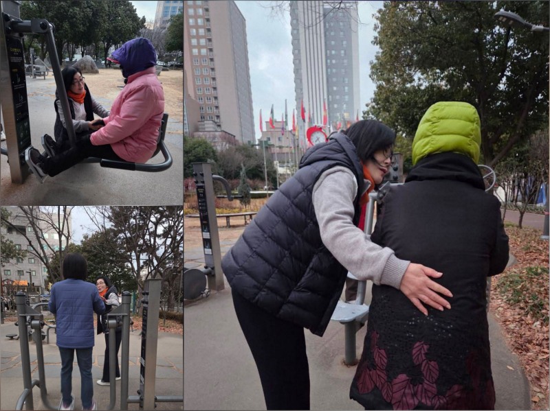 국민의힘 김희정 의원(부산 연제구)이 주말 아침 지역 곳곳을 돌며 주민들과 소통하는 시간을 가지고 있다./ 사진(김희정 페북) 캡처=이승렬 기자