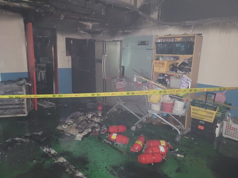 울주군 숙박시설 화재 현장(사진=연합뉴스)