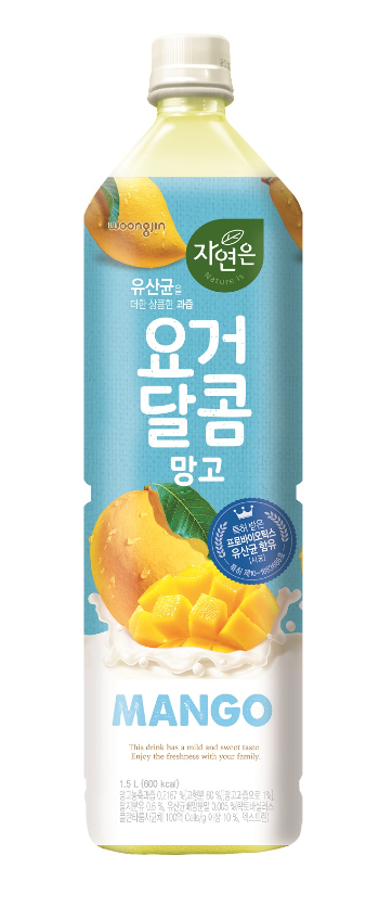 웅진식품, 특허 유산균 함유한 자연은 요거 달콤 망고 출시