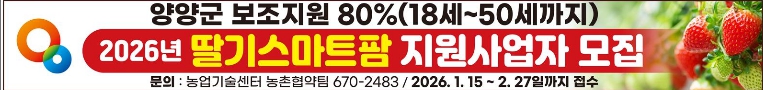 2026년 딸기스마트팜 지원사업 모집 홍보 현수막 이미지