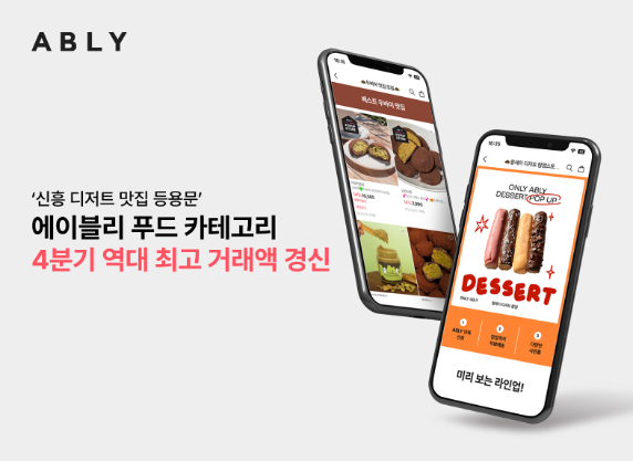 에이블리, 푸드 카테고리 4분기 거래액 최고 기록