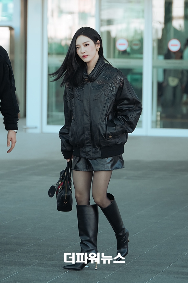 에스파 닝닝, 인천국제공항 출국