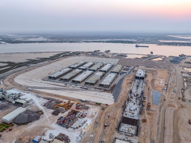 이라크 침매터널 현장 전경.(사진=대우건설)