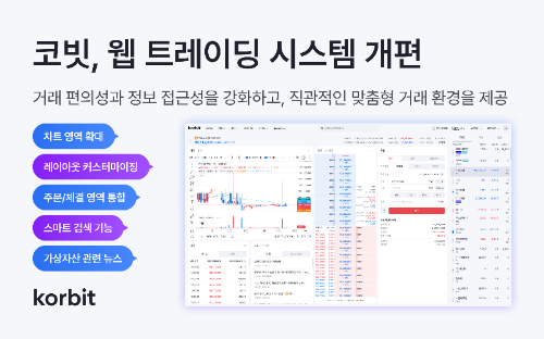 코빗, 웹 트레이딩 시스템 개편…사용자 편의성 강화