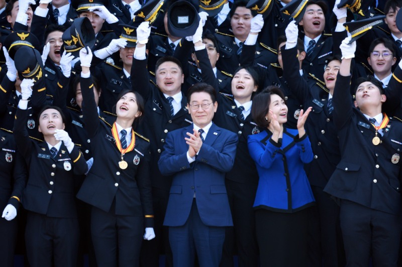 이재명 대통령, 신임경찰 합동 임용식 참석(사진=연합뉴스)