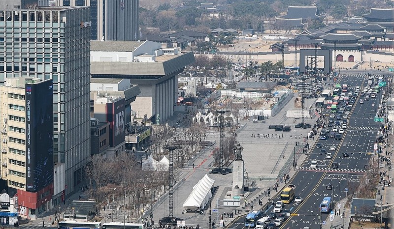 BTS 공연이 열릴 광화문 광장 주변(사진=연합뉴스)