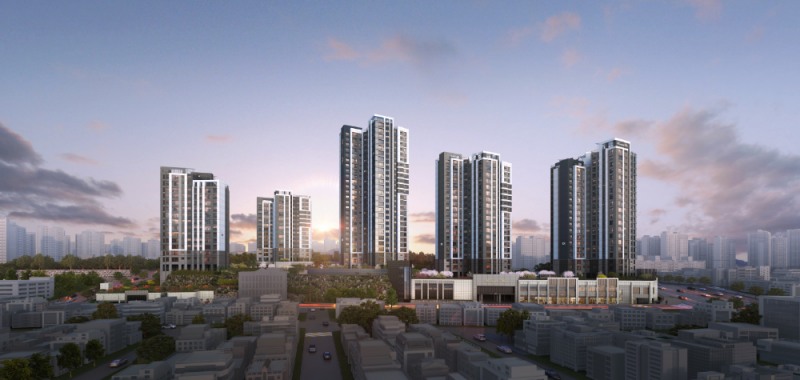 해링턴 플레이스 오룡역 투시도.(사진=진흥기업)