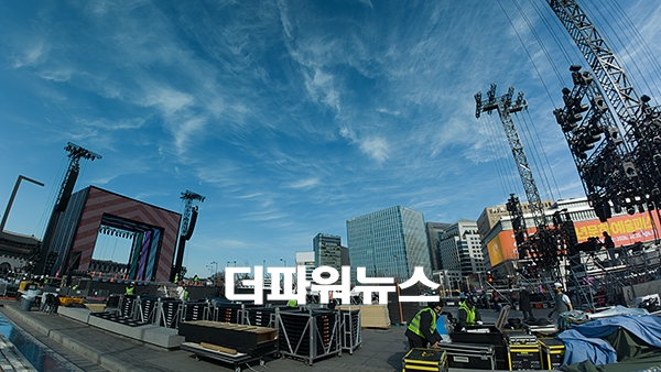 방탄소년단(BTS) 컴백 라이브 : '아리랑' 공연 무대 설치 현장