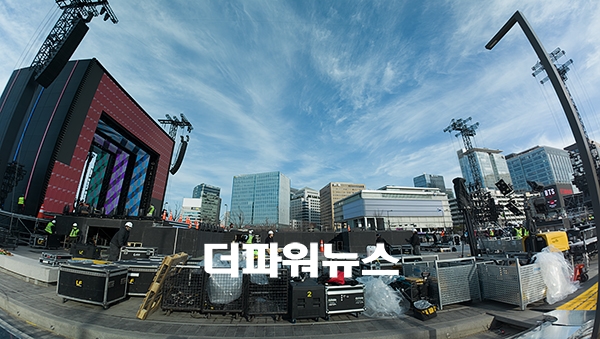 방탄소년단(BTS) 컴백 라이브 : '아리랑' 공연 무대 설치 현장