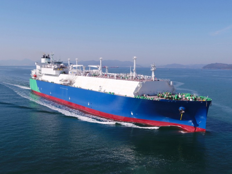 삼성중공업이 건조한 LNG운반선.(사진=삼성중공업)