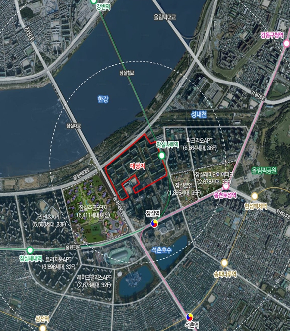 위치도 (송파구 신청동 7번지 일대)