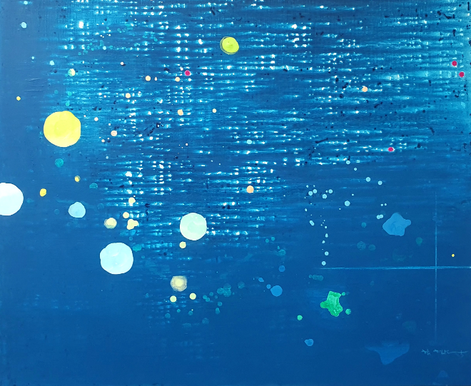 감사로 서다 2025, Acrylic & oil on linen, 60.6×72.7cm