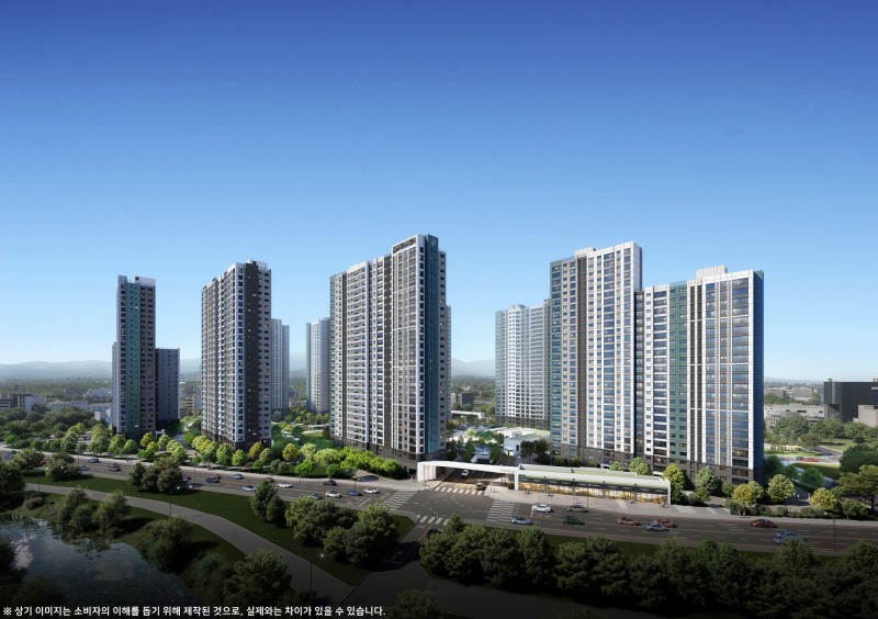 청주 푸르지오 씨엘리체 투시도.