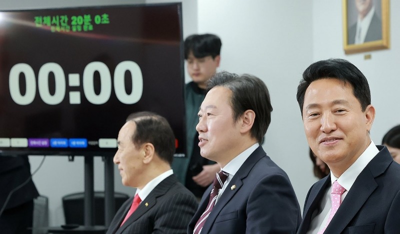 국민의힘 서울시장 후보 면접 앞둔 예비후보들(사진=연합뉴스)