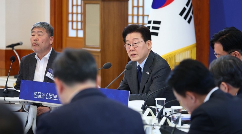 이재명 대통령, 한국노총 초청간담회 발언(사진=연합뉴스)