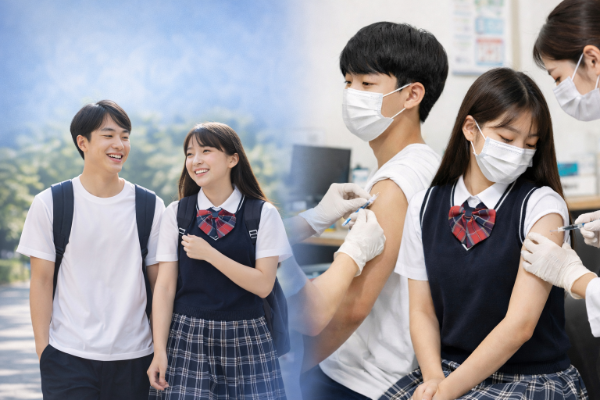 인공지능(AI)으로 생성한 예방접종 사진(별첨) / 경기도교육청