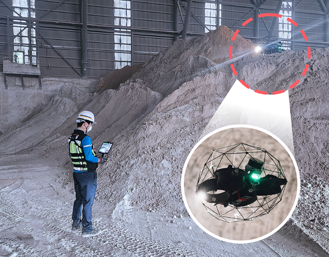 한일시멘트, 산업용 드론 도입해 재고 관리·설비 점검 활용