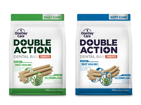 원데이케어 반려견 구강 관리용 더블액션 라인 2종 출시