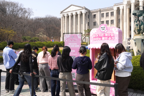 깨끗한나라, 서울 대학 캠퍼스서 ‘벚꽃 깨크닉’ 캠페인 진행