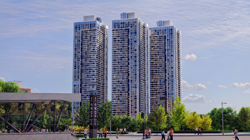 청라 피크원 푸르지오 투시도.