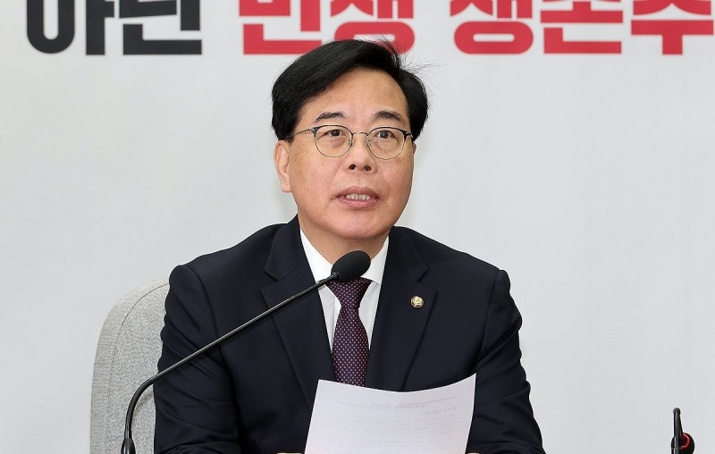 원내대책회의 발언하는 송언석 원내대표(사진=연합뉴스)