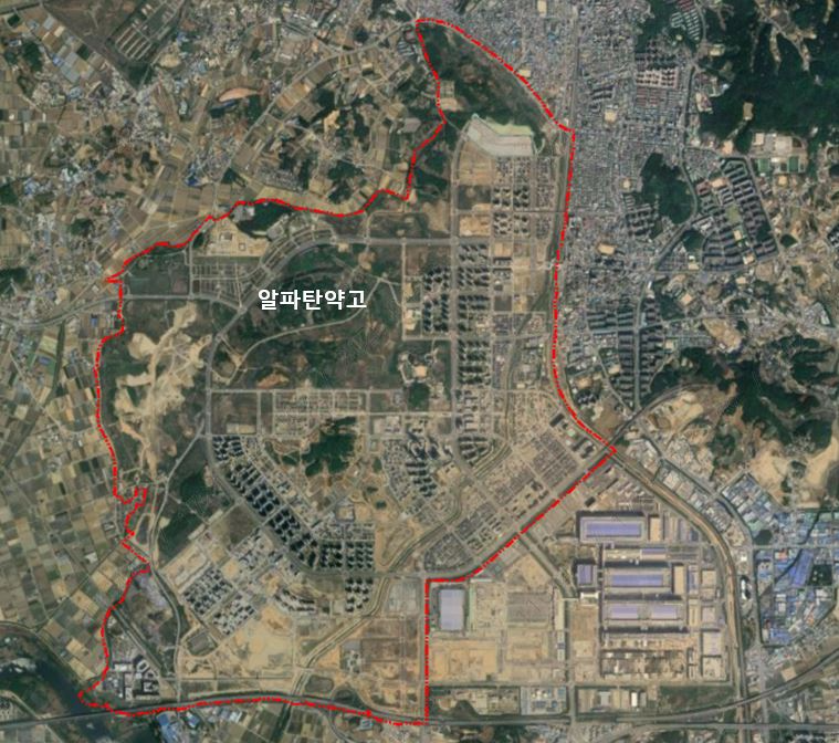 평택 고덕국제화계획지구 위성사진.(사진=LH)