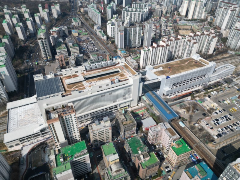 창동민자역사 외부 전경.(사진=롯데건설)