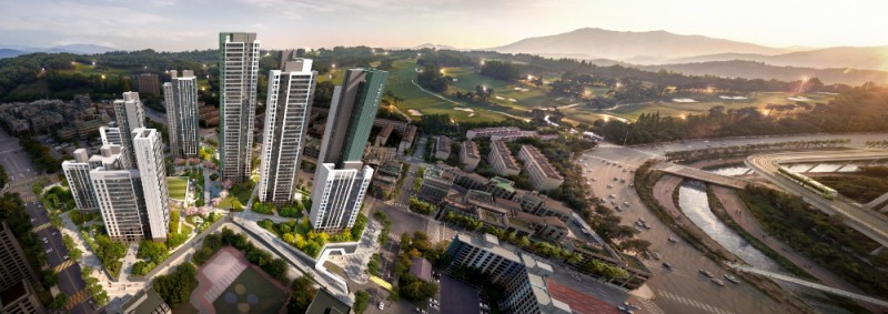 기흥1구역 재건축, ‘기흥역 푸르지오 마스터피스’ 조감도.(사진=대우건설)