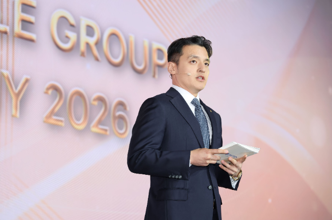 도이치오토모빌 그룹 권혁민 부회장이 '도이치오토모빌 그룹 어워드 2026'에서 환영사를 하고 있다. 사진=도이치오토모빌