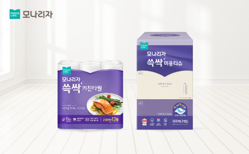 모나리자, '쓱싹' 브랜드 미용티슈 및 키친타월 추가 출시