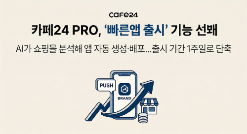 카페24 PRO, 프리미엄 서비스 ‘빠른앱 출시’ 기능 출시