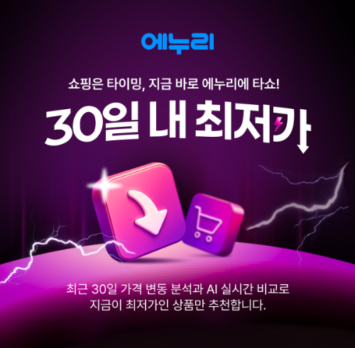 에누리 가격비교, AI 기반 30일 내 최저가 서비스 도입…11개 카테고리 최적 구매 시점 추천