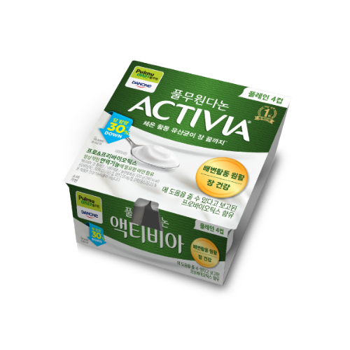 풀무원다논 액티비아 컵 플레인 당 함량 30퍼센트 하향 조정 리뉴얼 출시