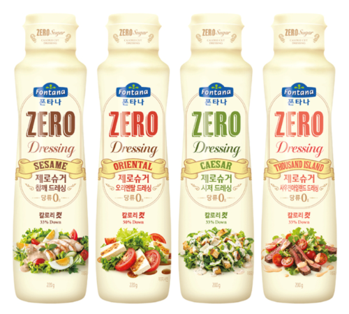 폰타나 당류 0g 적용한 제로슈거 드레싱 4종 선보여