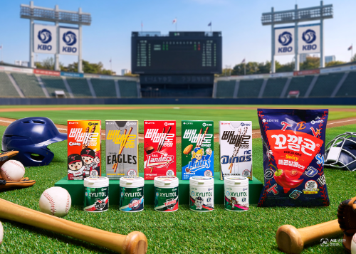 롯데웰푸드, KBO 10개 구단 심볼 담은 빼빼로·자일리톨·꼬깔콘 선보여