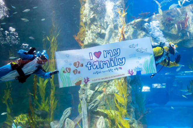 롯데월드 아쿠아리움, 가정의 달 맞아 수중 공연·체험 프로그램 운영