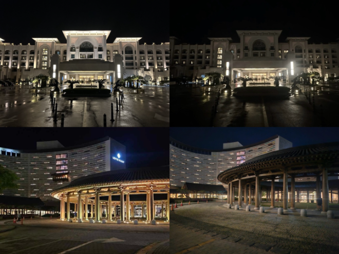 소등행사 참여 사진, (위)롯데호텔 제주 (아래)롯데리조트 부여.(사진=롯데호텔앤리조트)