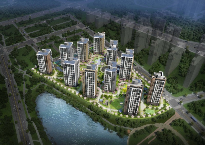 광주 남구 에너지밸리 D1블록 공공지원 민간임대주택 조감도.(사진=광주광역시도시공사)